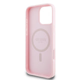 Apple iPhone 16 Pro Kılıf Guess Orjinal Lisanslı M-safe Şarj Özellikli Yazı Logolu Grained Kapak