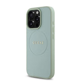 Apple iPhone 16 Pro Kılıf Guess Orjinal Lisanslı M-safe Şarj Özellikli Yazı Logolu Grained Kapak