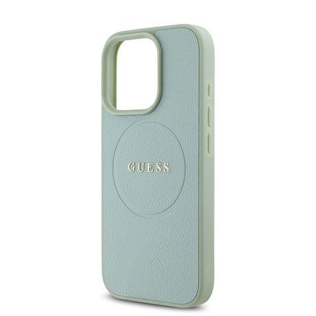Apple iPhone 16 Pro Kılıf Guess Orjinal Lisanslı M-safe Şarj Özellikli Yazı Logolu Grained Kapak