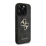 Apple iPhone 16 Pro Kılıf Guess Orjinal Lisanslı PU Deri Bilek Askı İpli Metal Büyük 4G ve Yazı Logolu Kapak