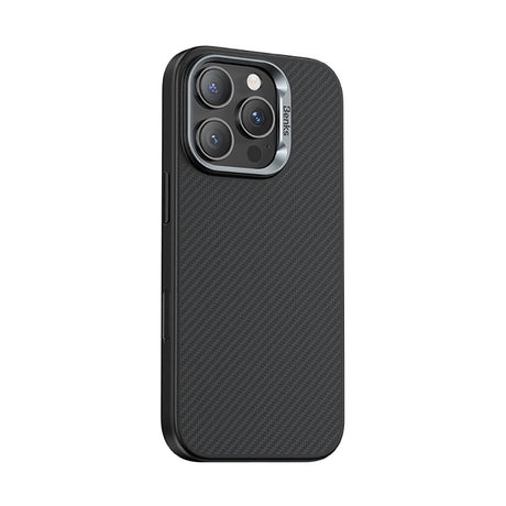 Apple iPhone 16 Pro Kılıf Karbon Fiber M-safe Şarj Özellikli Kamerra Kontrol Butonlu Benks Hybrid ArmorPro 600D Kevlar Kapak