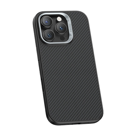 Apple iPhone 16 Pro Kılıf Karbon Fiber M-safe Şarj Özellikli Kamerra Kontrol Butonlu Benks Hybrid ArmorPro 600D Kevlar Kapak