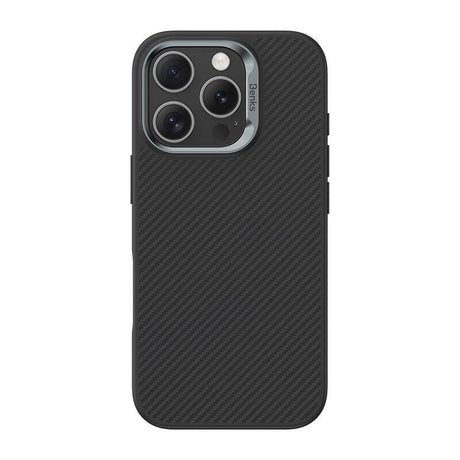 Apple iPhone 16 Pro Kılıf Karbon Fiber M-safe Şarj Özellikli Benks Hybrid ArmorPro 600D Kevlar Kapak