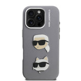 Apple iPhone 16 Pro Kılıf Karl Lagerfeld Orjinal Lisanslı K&C Heads Pin Kapak