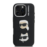 Apple iPhone 16 Pro Kılıf Karl Lagerfeld Orjinal Lisanslı K&C Heads Pin Kapak
