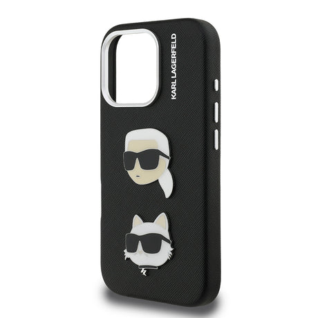 Apple iPhone 16 Pro Kılıf Karl Lagerfeld Orjinal Lisanslı K&C Heads Pin Kapak
