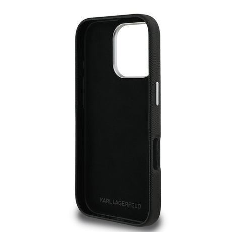 Apple iPhone 16 Pro Kılıf Karl Lagerfeld Orjinal Lisanslı K&C Heads Pin Kapak