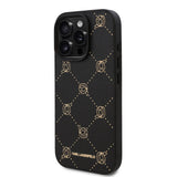 Apple iPhone 16 Pro Kılıf Karl Lagerfeld Orjinal Lisanslı M-safe Şarj Özellikli PU Deri Karl Heads Desenli Klasik Logolu Kapak