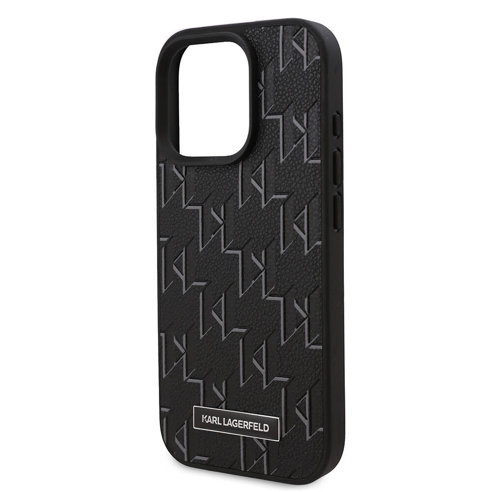 Apple iPhone 16 Pro Kılıf Karl Lagerfeld Orjinal Lisanslı M-safe Şarj Özellikli KL Yazılı Hot Stamp Kapak