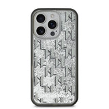 Apple iPhone 16 Pro Kılıf Karl Lagerfeld Orjinal Lisanslı Simli KL Yazılı Monogram Gradient Kapak