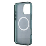 Apple iPhone 16 Pro Kılıf Lacoste Orjinal Lisanslı M-safe Şarj Özellikli IML Baskılı Gümüş Timsah Logolu Monogram Kapak