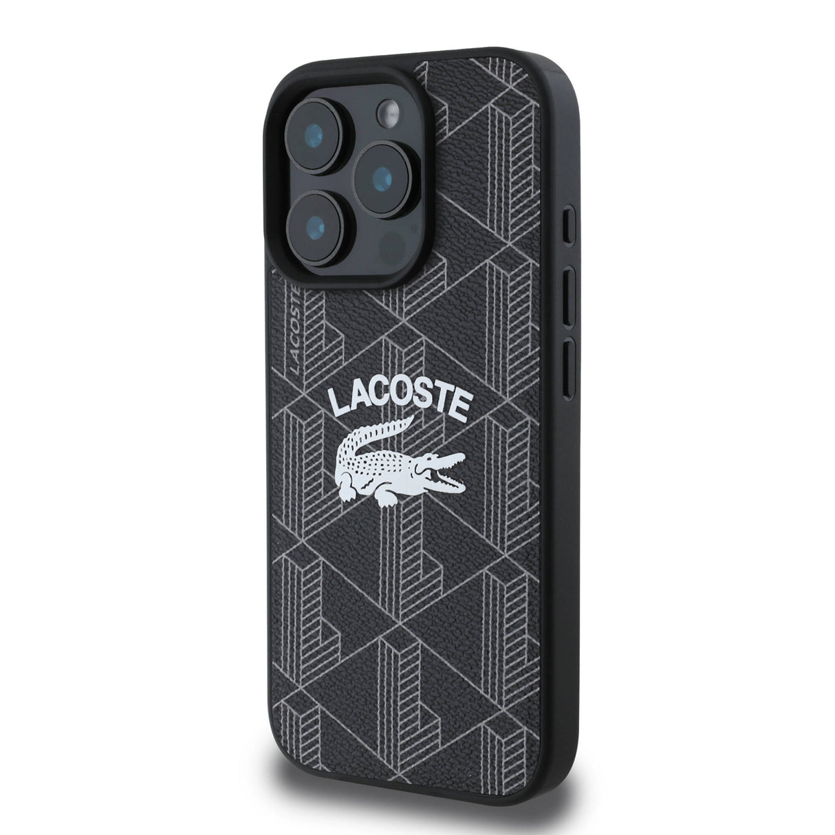 Apple iPhone 16 Pro Kılıf Lacoste Orjinal Lisanslı M-safe Şarj Özellikli Mono Vintage Logo Kapak