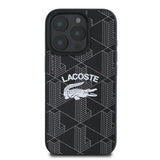 Apple iPhone 16 Pro Kılıf Lacoste Orjinal Lisanslı M-safe Şarj Özellikli Mono Vintage Logo Kapak