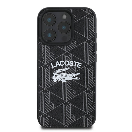 Apple iPhone 16 Pro Kılıf Lacoste Orjinal Lisanslı M-safe Şarj Özellikli Mono Vintage Logo Kapak