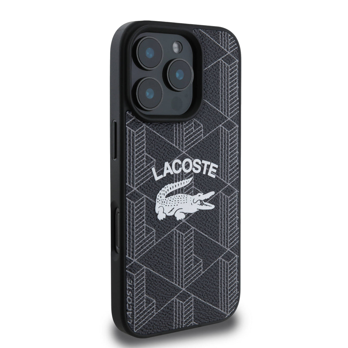 Apple iPhone 16 Pro Kılıf Lacoste Orjinal Lisanslı M-safe Şarj Özellikli Mono Vintage Logo Kapak