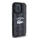 Apple iPhone 16 Pro Kılıf Lacoste Orjinal Lisanslı M-safe Şarj Özellikli Mono Vintage Logo Kapak