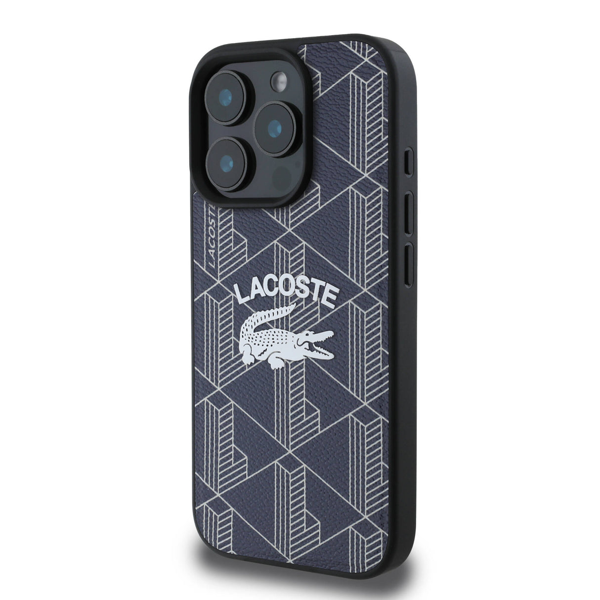 Apple iPhone 16 Pro Kılıf Lacoste Orjinal Lisanslı M-safe Şarj Özellikli Mono Vintage Logo Kapak