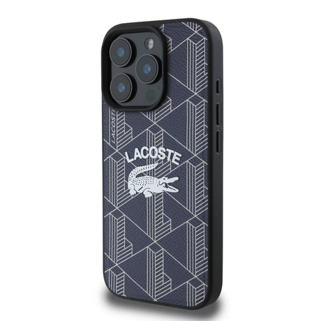 Apple iPhone 16 Pro Kılıf Lacoste Orjinal Lisanslı M-safe Şarj Özellikli Mono Vintage Logo Kapak