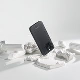 Apple iPhone 16 Pro Kılıf M-safe Şarj Özellikli Aramid Karbon Fiber Pitaka Military-Grade Classic Serisi New Logo Black-Grey Twill Kapak