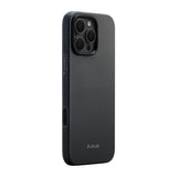 Apple iPhone 16 Pro Kılıf M-safe Şarj Özellikli Aramid Karbon Fiber Pitaka Military-Grade Classic Serisi New Logo Black-Grey Twill Kapak