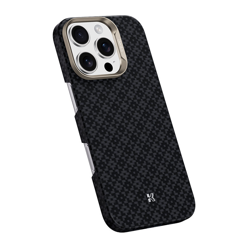 Apple iPhone 16 Pro Kılıf M-Safe Şarj Özellikli Benks ArmorAir ArmorGrid Serisi Kevlar Kapak