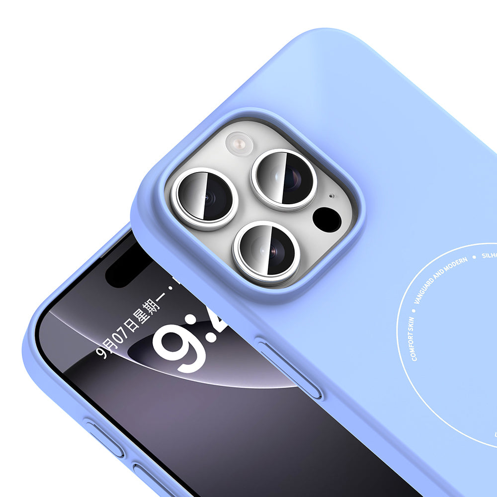 Apple iPhone 16 Pro Kılıf M-Safe Şarj Özellikli Kamera Korumalı Zore Elio Sert PC Kapak