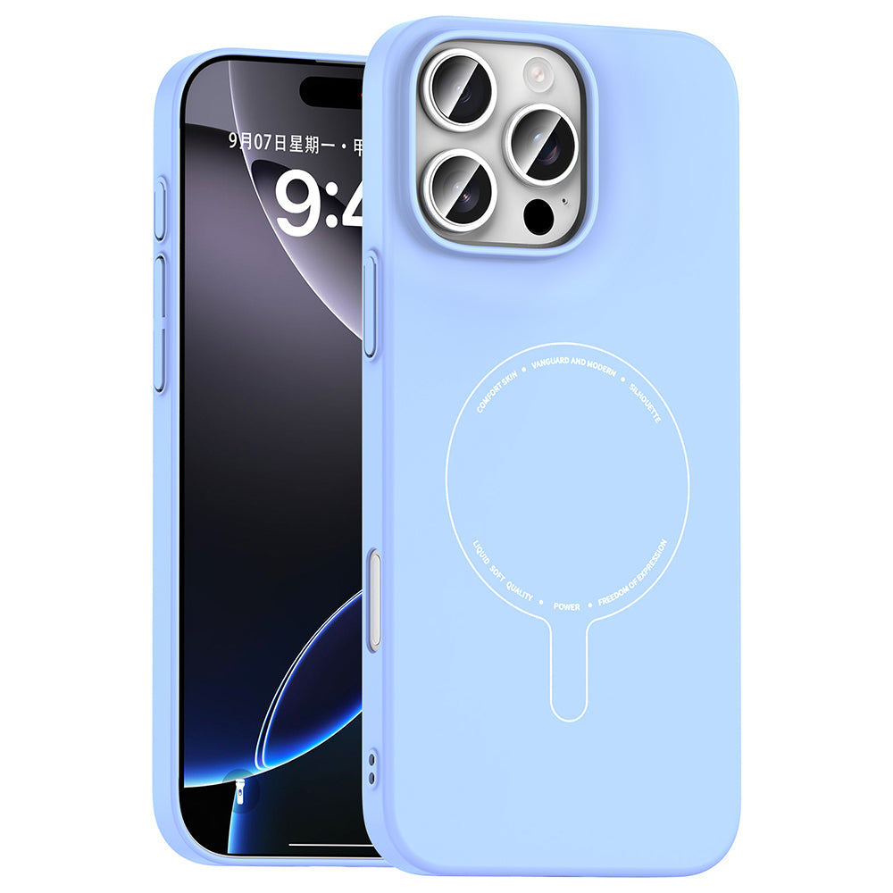 Apple iPhone 16 Pro Kılıf M-Safe Şarj Özellikli Kamera Korumalı Zore Elio Sert PC Kapak