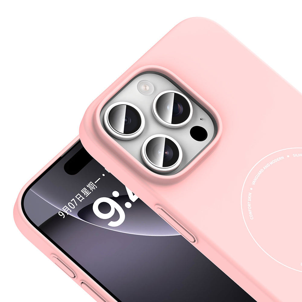 Apple iPhone 16 Pro Kılıf M-Safe Şarj Özellikli Kamera Korumalı Zore Elio Sert PC Kapak