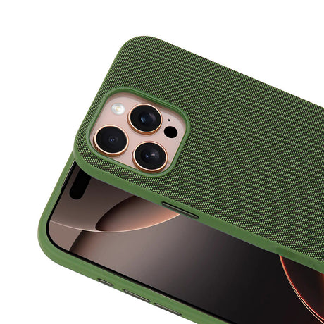 Apple iPhone 16 Pro Kılıf M-Safe Şarj Özellikli Kumaş Tasarımlı Zore Miami Sert PC Kapak