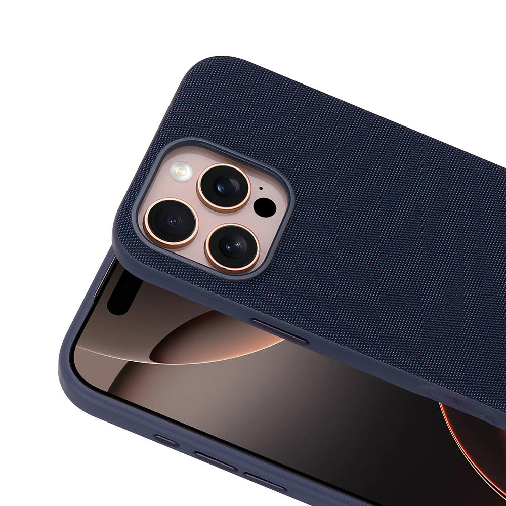 Apple iPhone 16 Pro Kılıf M-Safe Şarj Özellikli Kumaş Tasarımlı Zore Miami Sert PC Kapak