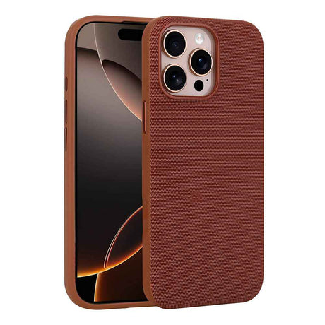 Apple iPhone 16 Pro Kılıf M-Safe Şarj Özellikli Kumaş Tasarımlı Zore Miami Sert PC Kapak