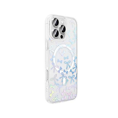 Apple iPhone 16 Pro Kılıf M-Safe Şarj Özellikli Şeffaf Zore Folk Sert Kapak