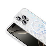 Apple iPhone 16 Pro Kılıf M-Safe Şarj Özellikli Şeffaf Zore Folk Sert Kapak