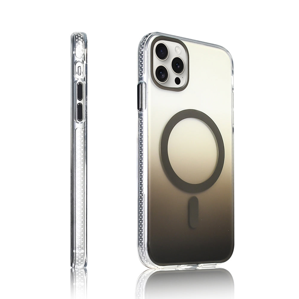 Apple iPhone 16 Pro Kılıf M-safe Şarj Özellikli Transparan Renk Geçişli Zore Toros Kapak