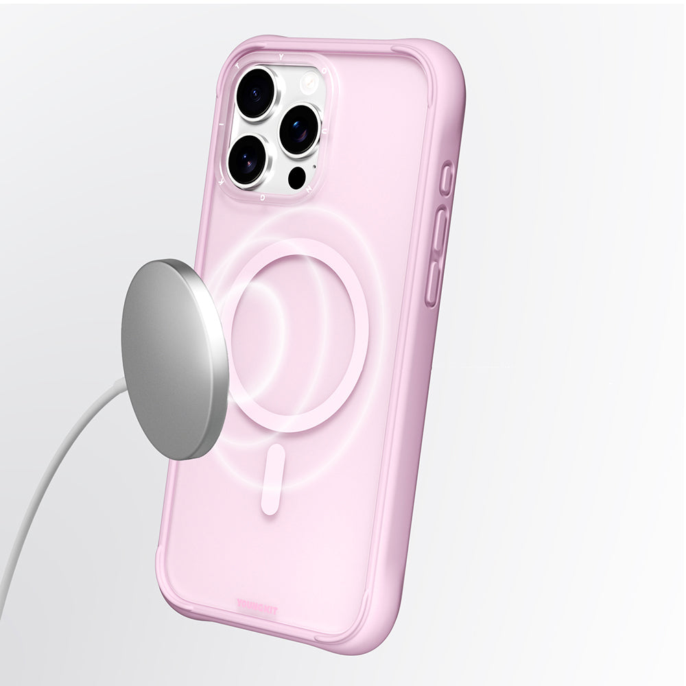 Apple iPhone 16 Pro Kılıf M-safe Şarj Özellikli Youngkit Macaroon Serisi Kapak