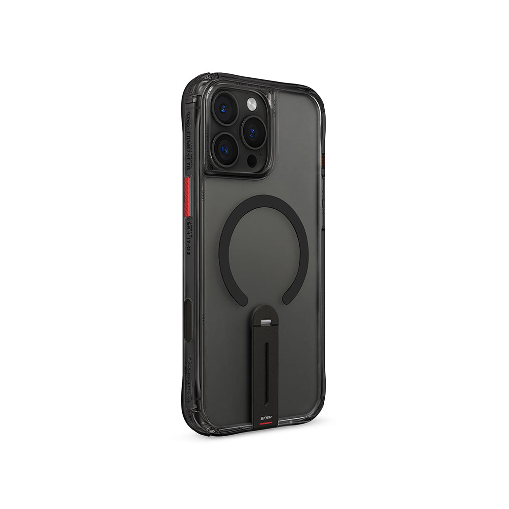 Apple iPhone 16 Pro Kılıf M-safe Şarj Özellikli 360 Derece Dönebilen Standlı Skinarma Helix Kapak
