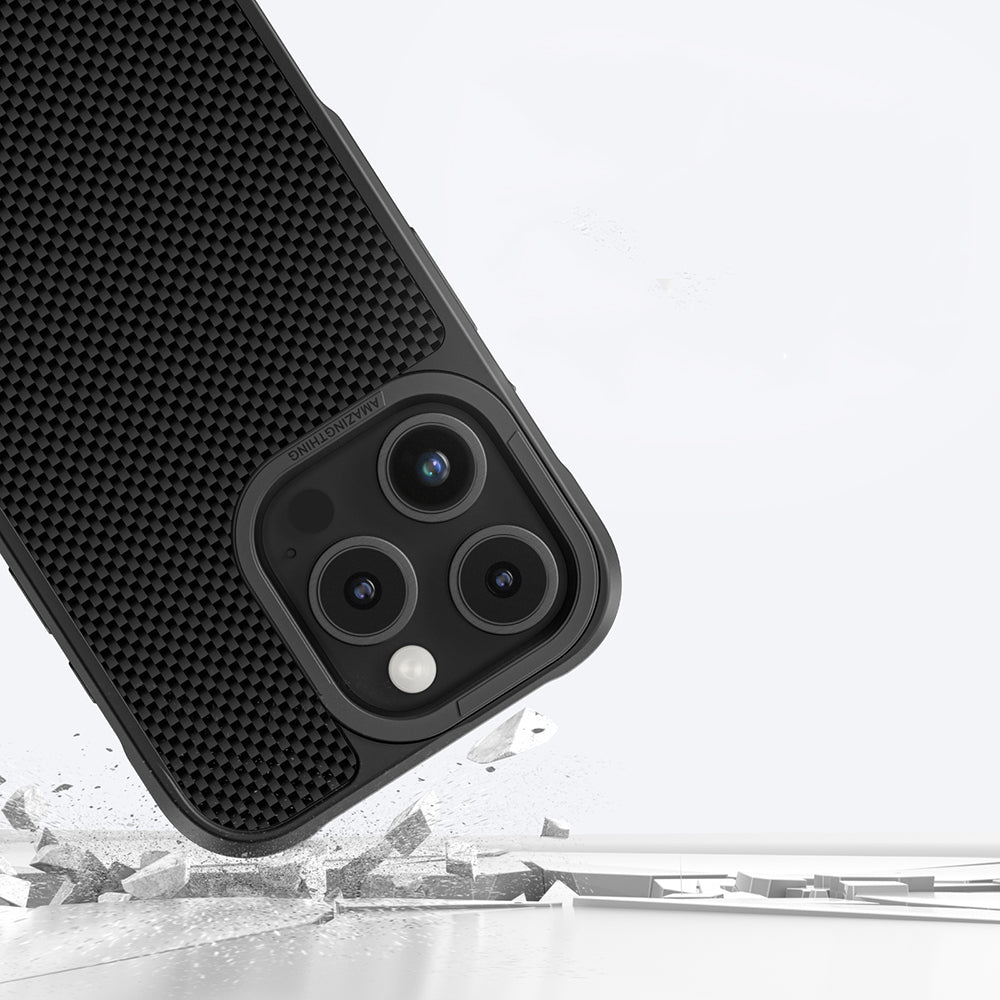 Apple iPhone 16 Pro Kılıf M-safe Şarj Özellikli 600D Aramid Fiber Amazingthing Titan Max Serisi Kapak