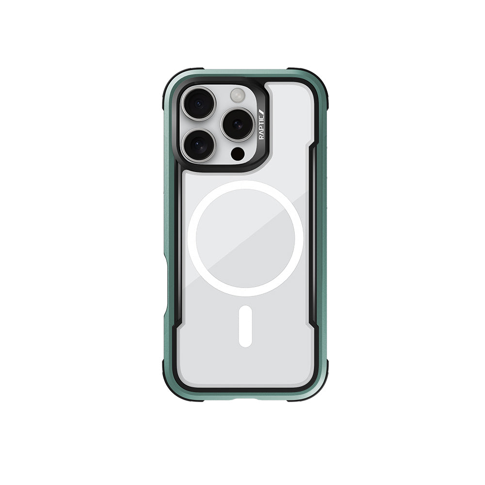 Apple iPhone 16 Pro Kılıf M-safe Şarj Özellikli Airbagli Raptic Shield Serisi Şeffaf Arka Yüzey Kapak
