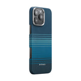 Apple iPhone 16 Pro Kılıf M-safe Şarj Özellikli Aramid Fiber Pitaka Tactile Woven Sunset-Moonrise Serisi Moonrise Kapak