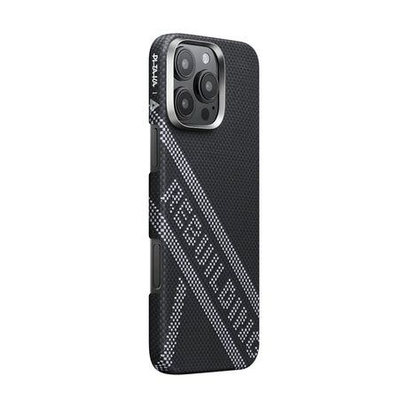 Apple iPhone 16 Pro Kılıf M-safe Şarj Özellikli Aramid Fiber Re-TROS Tasarımlı Pitaka Tactile Woven Rebuilding Serisi Kapak