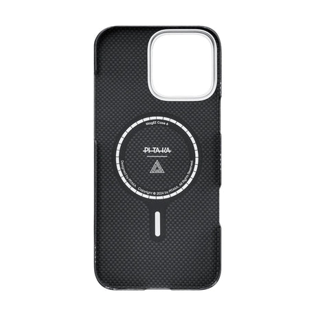 Apple iPhone 16 Pro Kılıf M-safe Şarj Özellikli Aramid Fiber Re-TROS Tasarımlı Pitaka Tactile Woven Rebuilding Serisi Kapak