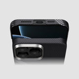 Apple iPhone 16 Pro Kılıf M-safe Şarj Özellikli Aramid Fiber Re-TROS Tasarımlı Pitaka Tactile Woven Rebuilding Serisi Kapak