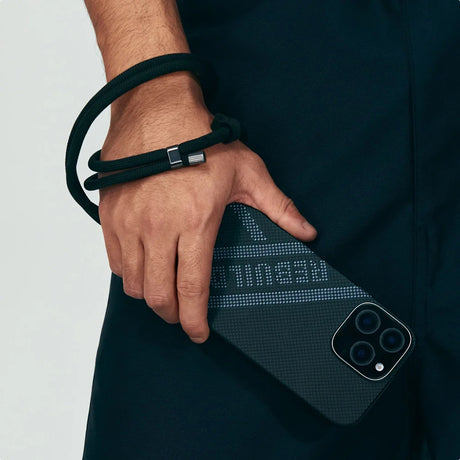 Apple iPhone 16 Pro Kılıf M-safe Şarj Özellikli Aramid Fiber Re-TROS Tasarımlı Pitaka Tactile Woven Rebuilding Serisi Kapak