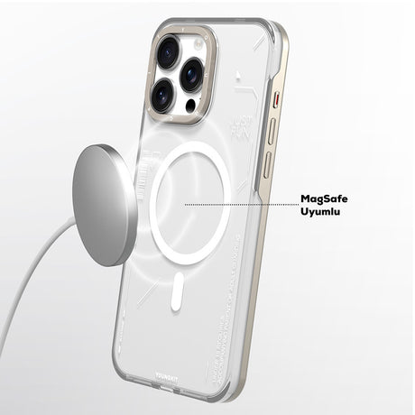 Apple iPhone 16 Pro Kılıf M-safe Şarj Özellikli Çıkarılabilir Arka Yüzeyli Youngkit Mecha Kapak