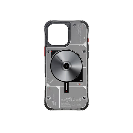 Apple iPhone 16 Pro Kılıf M-safe Şarj Özellikli Disk Desenli Airbag Tasarımlı Skinarma Nova Kapak