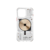 Apple iPhone 16 Pro Kılıf M-safe Şarj Özellikli Disk Desenli Airbag Tasarımlı Skinarma Nova Kapak