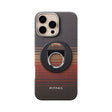 Apple iPhone 16 Pro Kılıf M-safe Şarj Özellikli Grip 3 Standlı Aramid Fiber Pitaka Tactile Woven Sunset-Moonrise Serisi Sunset Kapak