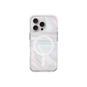Apple iPhone 16 Pro Kılıf M-safe Şarj Özellikli Holografik Şeffaf Arka Yüzey Coehl Savon Kapak