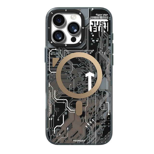 Apple iPhone 16 Pro Kılıf M-safe Şarj Özellikli Kamera Denetim Butonlu Youngkit Technology Serisi Kapak