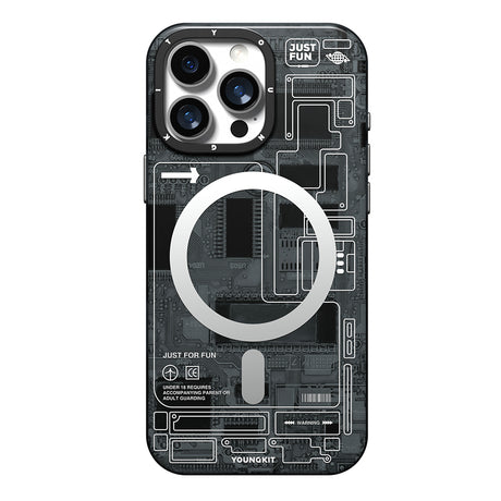 Apple iPhone 16 Pro Kılıf M-safe Şarj Özellikli Kamera Denetim Butonlu Youngkit Technology Serisi Kapak